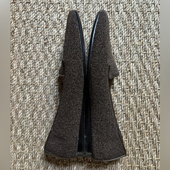 DONALD PLINER | DP Brown Beaded Flats Size 9 - Picture 12 of 14
